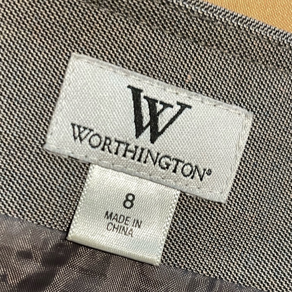 Vintage Worthington Modest Belted Business Office Pencil Skirt Sz 8 - Picture 3 of 10